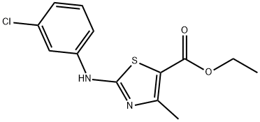 ETHYL 2-(3-CHLORO-PHENYLAMINO)-4-METHYL-THIAZOLE-5-CARBOXYLATE Struktur