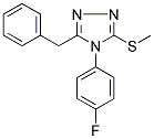 3-BENZYL-4-(4-FLUOROPHENYL)-5-(METHYLSULFANYL)-4H-1,2,4-TRIAZOLE Struktur