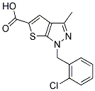 1-(2-CHLORO-BENZYL)-3-METHYL-1H-THIENO[2,3-C]PYRAZOLE-5-CARBOXYLIC ACID Struktur