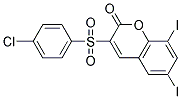 3-((4-CHLOROPHENYL)SULFONYL)-6,8-DIIODO-2H-CHROMEN-2-ONE Struktur