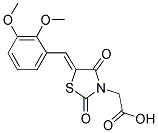 [5-(2,3-DIMETHOXY-BENZYLIDENE)-2,4-DIOXO-THIAZOLIDIN-3-YL]-ACETIC ACID Struktur