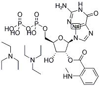 2'/3'-O-(N-METHYL-ANTHRANILOYL)-GUANOSINE-5'-DIPHOSPHATE, TRIETHYLAMMONIUM SALT Struktur