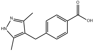 4-(3,5-DIMETHYL-1H-PYRAZOL-4-YLMETHYL)-BENZOIC ACID Struktur