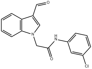 N-(3-CHLORO-PHENYL)-2-(3-FORMYL-INDOL-1-YL)-ACETAMIDE Struktur