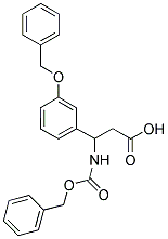 3-BENZYLOXYCARBONYLAMINO-3-(3-BENZYLOXY-PHENYL)-PROPIONIC ACID Struktur