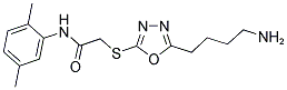 2-[5-(4-AMINO-BUTYL)-[1,3,4]OXADIAZOL-2-YLSULFANYL]-N-(2,5-DIMETHYL-PHENYL)-ACETAMIDE Struktur