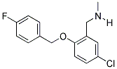 1-(5-CHLORO-2-((4-FLUOROBENZYL)OXY)PHENYL)-N-METHYLMETHANAMINE Struktur