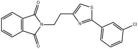 2-(2-[2-(3-CHLOROPHENYL)-1,3-THIAZOL-4-YL]ETHYL)-1H-ISOINDOLE-1,3(2H)-DIONE Struktur