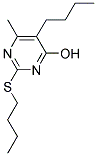 5-BUTYL-2-(BUTYLTHIO)-6-METHYLPYRIMIDIN-4-OL Structure