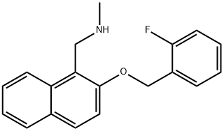 N-((2-((2-FLUOROBENZYL)OXY)-1-NAPHTHYL)METHYL)-N-METHYLAMINE Struktur