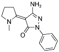 (4Z)-5-AMINO-4-(1-METHYLPYRROLIDIN-2-YLIDENE)-2-PHENYL-2,4-DIHYDRO-3H-PYRAZOL-3-ONE Struktur