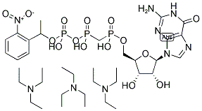 GUANOSINE-5'-[(ALPHA,BETA)-METHYLENO]TRIPHOSPHATE, P3-(1-(2-NITROPHENYL)-ETHYL)-ESTER, TRIETHYLAMMONIUM SALT Struktur