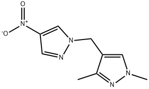 1,3-DIMETHYL-4-(4-NITRO-PYRAZOL-1-YLMETHYL)-1H-PYRAZOLE Struktur