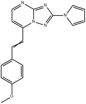 7-(4-METHOXYSTYRYL)-2-(1H-PYRROL-1-YL)[1,2,4]TRIAZOLO[1,5-A]PYRIMIDINE Struktur