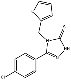 5-(4-CHLOROPHENYL)-4-(2-FURYLMETHYL)-4H-1,2,4-TRIAZOLE-3-THIOL Struktur