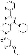 3-OXO-3-(4-PIPERIDIN-1-YL-2-PYRIDIN-2-YL-7,8-DIHYDRO-5H-PYRIDO[4,3-D]PYRIMIDIN-6-YL)-PROPIONIC ACID ETHYL ESTER Struktur