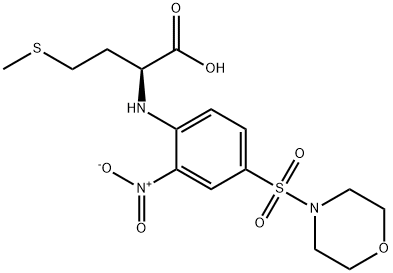 4-METHYLSULFANYL-2-[4-(MORPHOLINE-4-SULFONYL)-2-NITRO-PHENYLAMINO]-BUTYRIC ACID Struktur