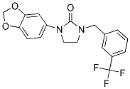 1-(1,3-BENZODIOXOL-5-YL)-3-[3-(TRIFLUOROMETHYL)BENZYL]IMIDAZOLIDIN-2-ONE Struktur