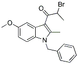 1-(1-BENZYL-5-METHOXY-2-METHYL-1H-INDOL-3-YL)-2-BROMO-PROPAN-1-ONE Struktur