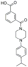 3-([4-(4-ISOPROPYLPHENYL)PIPERAZIN-1-YL]CARBONYL)BENZOIC ACID Struktur