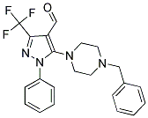 5-(4-BENZYL-PIPERAZIN-1-YL)-1-PHENYL-3-TRIFLUOROMETHYL-1H-PYRAZOLE-4-CARBALDEHYDE Struktur