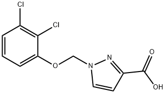 1-(2,3-DICHLORO-PHENOXYMETHYL)-1 H-PYRAZOLE-3-CARBOXYLIC ACID Struktur