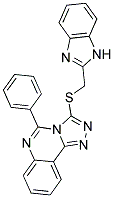 3-[(1H-BENZIMIDAZOL-2-YLMETHYL)THIO]-5-PHENYL[1,2,4]TRIAZOLO[4,3-C]QUINAZOLINE Struktur