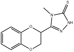 5-(2,3-DIHYDRO-1,4-BENZODIOXIN-2-YL)-4-METHYL-4H-1,2,4-TRIAZOLE-3-THIOL Struktur