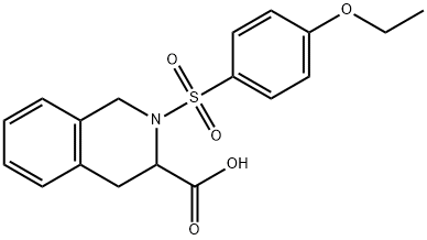 2-(4-ETHOXY-BENZENESULFONYL)-1,2,3,4-TETRAHYDRO-ISOQUINOLINE-3-CARBOXYLIC ACID Struktur