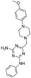 6-((4-(4-METHOXYPHENYL)PIPERAZIN-1-YL)METHYL)-N2-PHENYL-1,3,5-TRIAZINE-2,4-DIAMINE Struktur