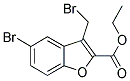 5-BROMO-3-BROMOMETHYL-BENZOFURAN-2-CARBOXYLIC ACID ETHYL ESTER Struktur