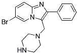 6-BROMO-2-PHENYL-3-PIPERAZIN-1-YLMETHYL-IMIDAZO[1,2-A]PYRIDINE Struktur