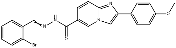 N'-[(E)-(2-BROMOPHENYL)METHYLIDENE]-2-(4-METHOXYPHENYL)IMIDAZO[1,2-A]PYRIDINE-6-CARBOHYDRAZIDE Struktur