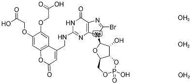 BCMCM-CAGED 8-BR-CGMP, TRIHYDRATE Struktur