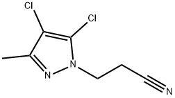 3-(4,5-DICHLORO-3-METHYL-PYRAZOL-1-YL)-PROPIONITRILE Struktur