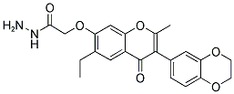 [3-(2,3-DIHYDRO-BENZO[1,4]DIOXIN-6-YL)-6-ETHYL-2-METHYL-4-OXO-4H-CHROMEN-7-YLOXY]-ACETIC ACID HYDRAZIDE Struktur