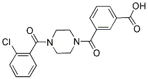 3-([4-(2-CHLOROBENZOYL)PIPERAZIN-1-YL]CARBONYL)BENZOIC ACID Struktur