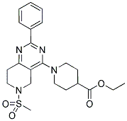 1-(6-METHANESULFONYL-2-PHENYL-5,6,7,8-TETRAHYDRO-PYRIDO[4,3-D]PYRIMIDIN-4-YL)-PIPERIDINE-4-CARBOXYLIC ACID ETHYL ESTER Struktur