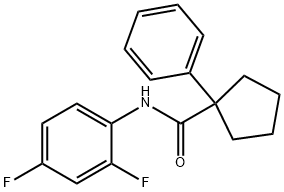 N-(2,4-DIFLUOROPHENYL)(PHENYLCYCLOPENTYL)FORMAMIDE Struktur