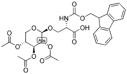 N-FMOC-O(2,3,4-TRI-O-ACETYL-BETA-D-XYLOPYRANOSYL)-L-SERINE Struktur