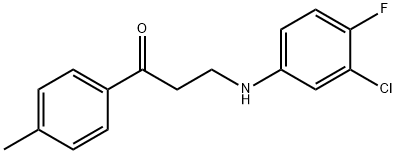 3-(3-CHLORO-4-FLUOROANILINO)-1-(4-METHYLPHENYL)-1-PROPANONE Struktur