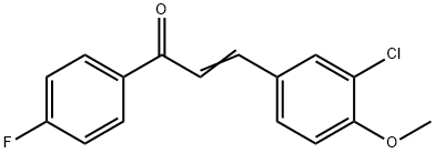 (E)-3-(3-CHLORO-4-METHOXYPHENYL)-1-(4-FLUOROPHENYL)-2-PROPEN-1-ONE Struktur