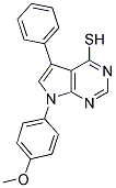 7-(4-METHOXYPHENYL)-5-PHENYL-7H-PYRROLO[2,3-D]PYRIMIDINE-4-THIOL Struktur