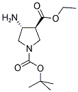 TRANS-4-AMINO-1-N-BOC-3-PYRROLIDINECARBOXYLIC ACID ETHYL ESTER Struktur