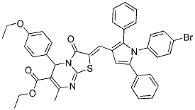 (Z)-ETHYL 2-((1-(4-BROMOPHENYL)-2,5-DIPHENYL-1H-PYRROL-3-YL)METHYLENE)-5-(4-ETHOXYPHENYL)-7-METHYL-3-OXO-3,5-DIHYDRO-2H-THIAZOLO[3,2-A]PYRIMIDINE-6-CARBOXYLATE Struktur