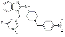 [1-(3,5-DIFLUORO-BENZYL)-1H-BENZOIMIDAZOL-2-YL]-[1-(4-NITRO-BENZYL)-PIPERIDIN-4-YL]-AMINE Struktur