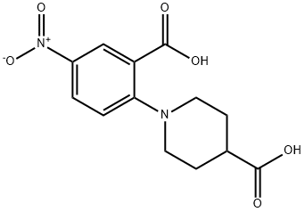 1-(2-CARBOXY-4-NITROPHENYL)-4-PIPERIDINECARBOXYLIC ACID Struktur