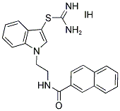 1-[2-(2-NAPHTHOYLAMINO)ETHYL]-1H-INDOL-3-YL IMIDOTHIOCARBAMATE HYDROIODIDE Struktur