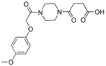 4-(4-[(4-METHOXYPHENOXY)ACETYL]PIPERAZIN-1-YL)-4-OXOBUTANOIC ACID Struktur