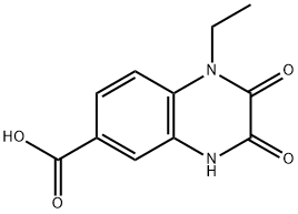 1-ETHYL-2,3-DIOXO-1,2,3,4-TETRAHYDRO-QUINOXALINE-6-CARBOXYLIC ACID Struktur